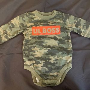 3-6 Month Camo long sleeve with print